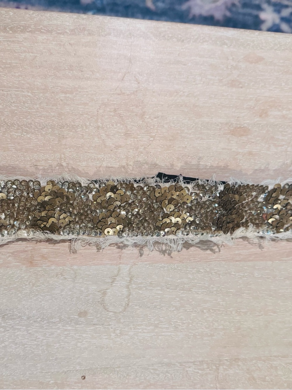 Anthropologie Gold Sequin Belt - Picture 3 of 4